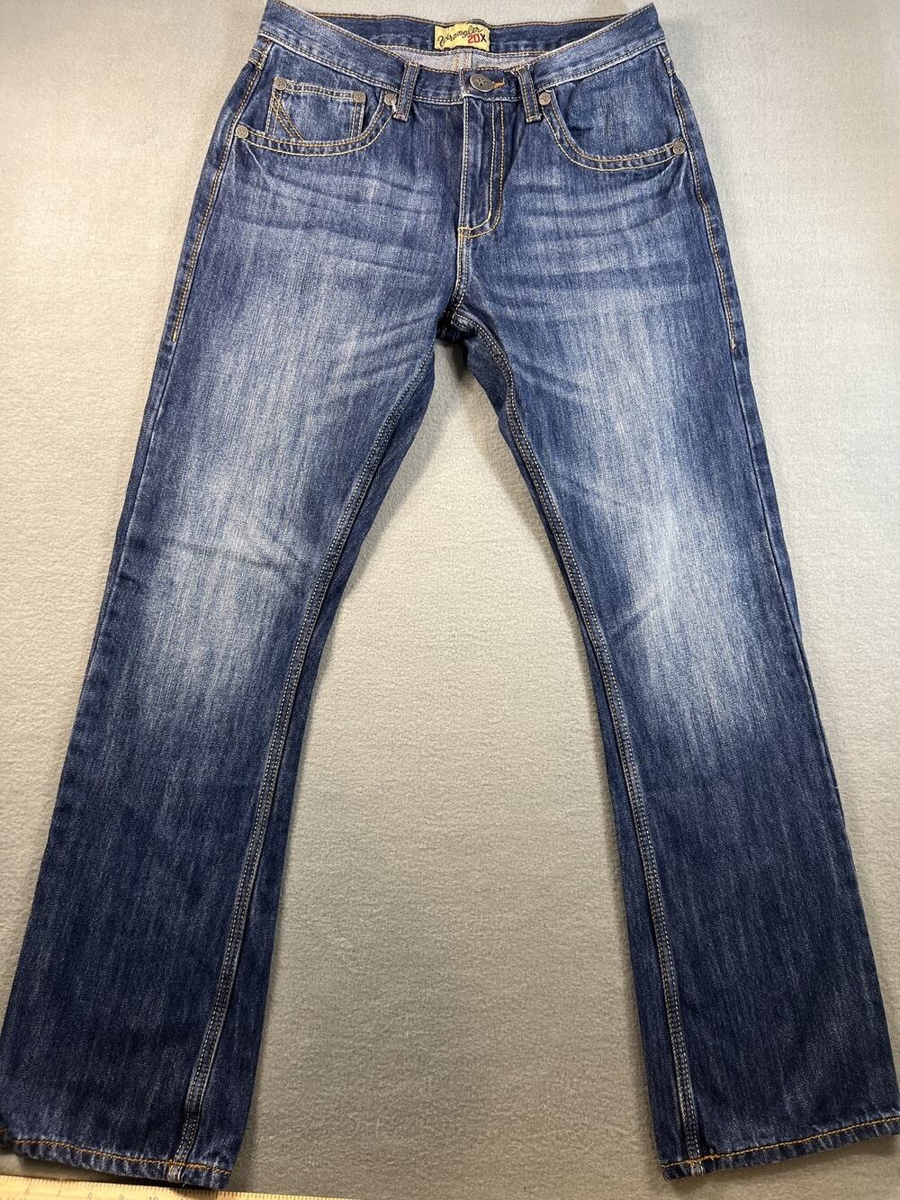 Wrangler 20X Men's Dark Wash Relaxed Straight Leg Jeans 30x32 Size